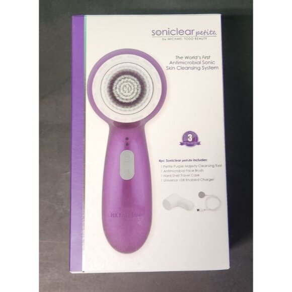 MICHAEL TODD Soniclear Petite Antibacterial Sonic Skin Cleansing System Purple - Picture 1 of 5